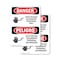 Signmission High Voltage Authorized Personnel Bilingual Danger Sign, Plastic, 7in W x 10in L, 2PK OS-2PACK-DS-P-710-VS-1340 - alternate 1